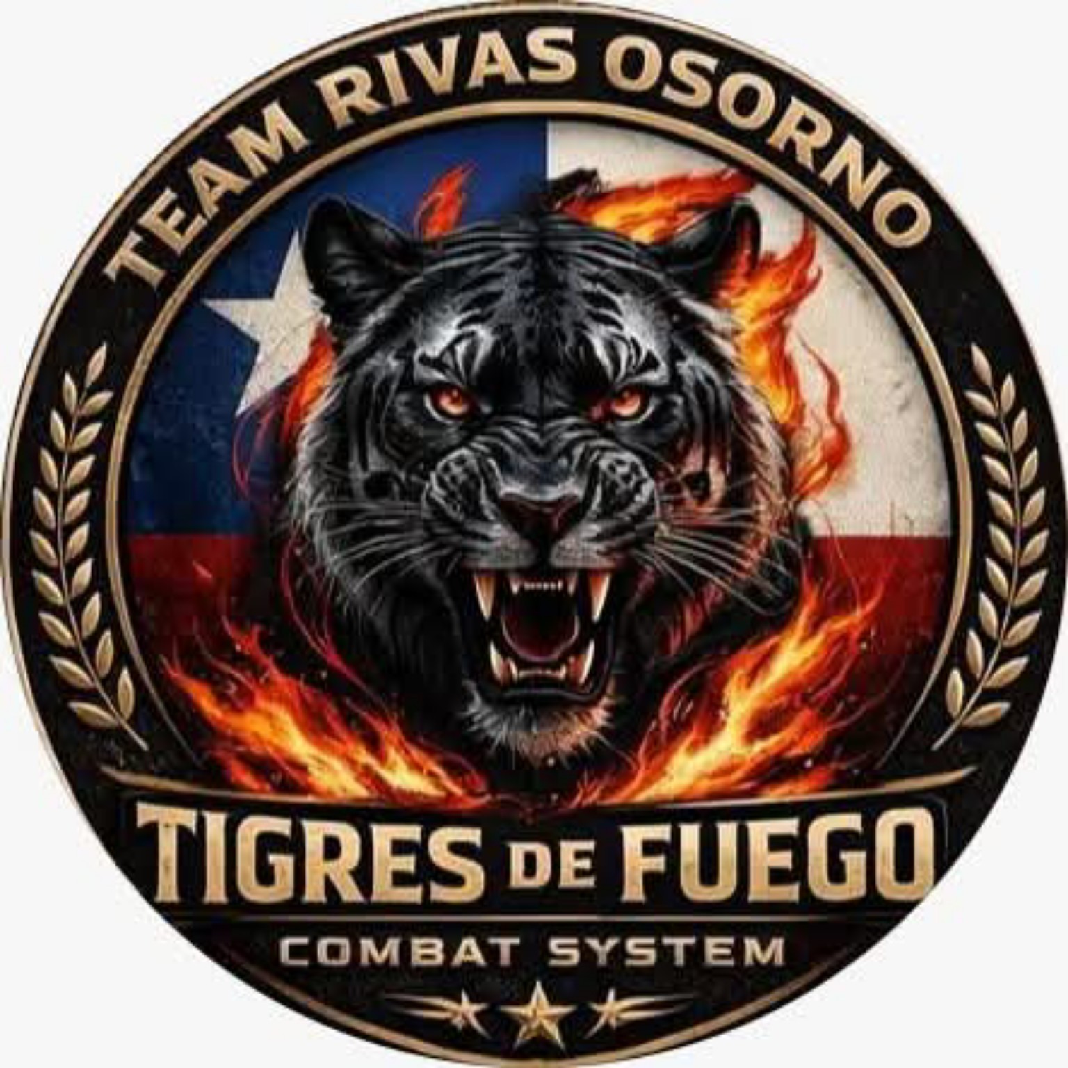 Emblema completo de Tigres de Fuego, Team Rivas Osorno